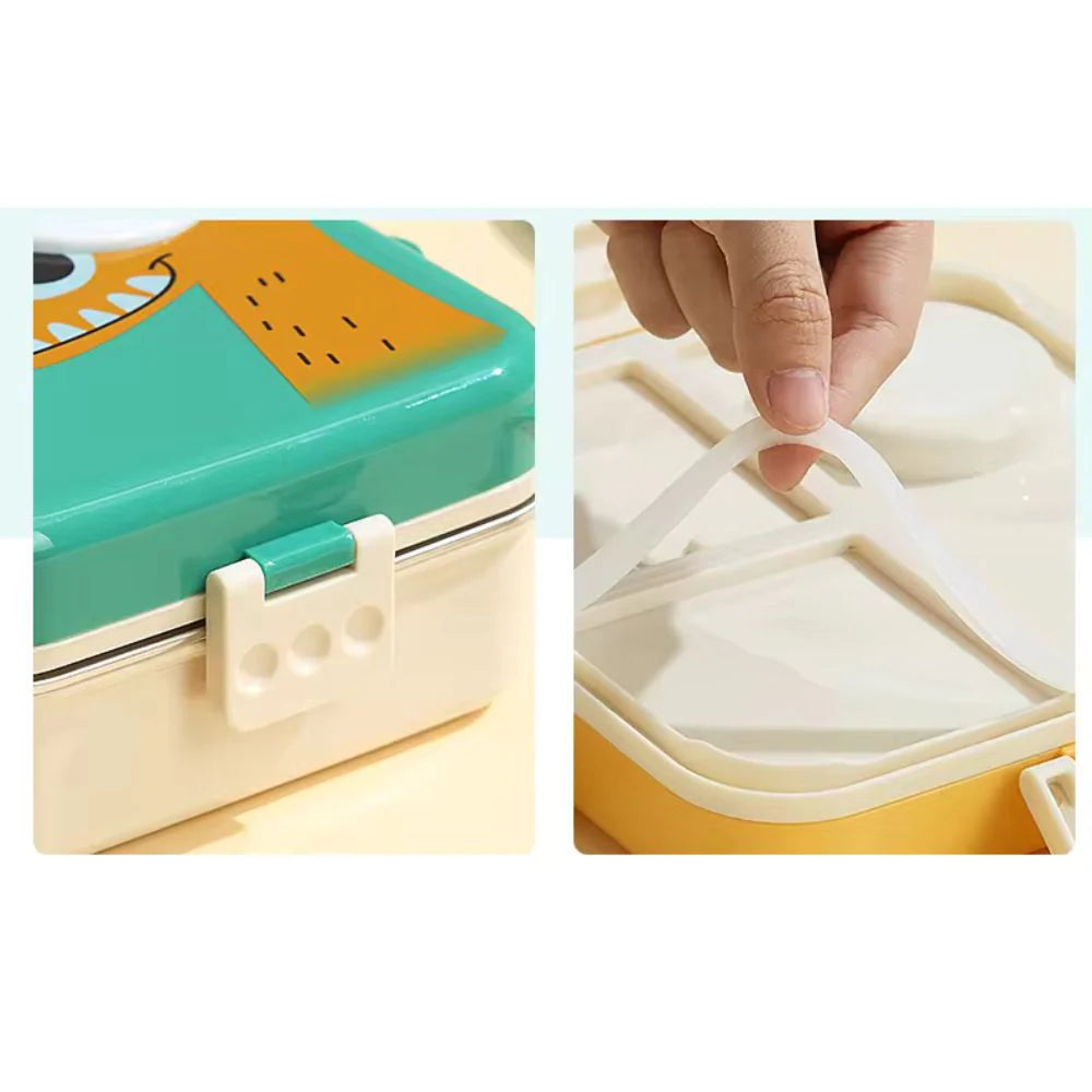 Dinosaur Designed Stainless Steel Individual Seal Lunch Box