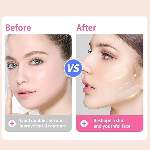 Double Chin Reducer & Face Tightening Mask V-Line Beauty Strap for Women – Use While Sleeping (Set of 2)
