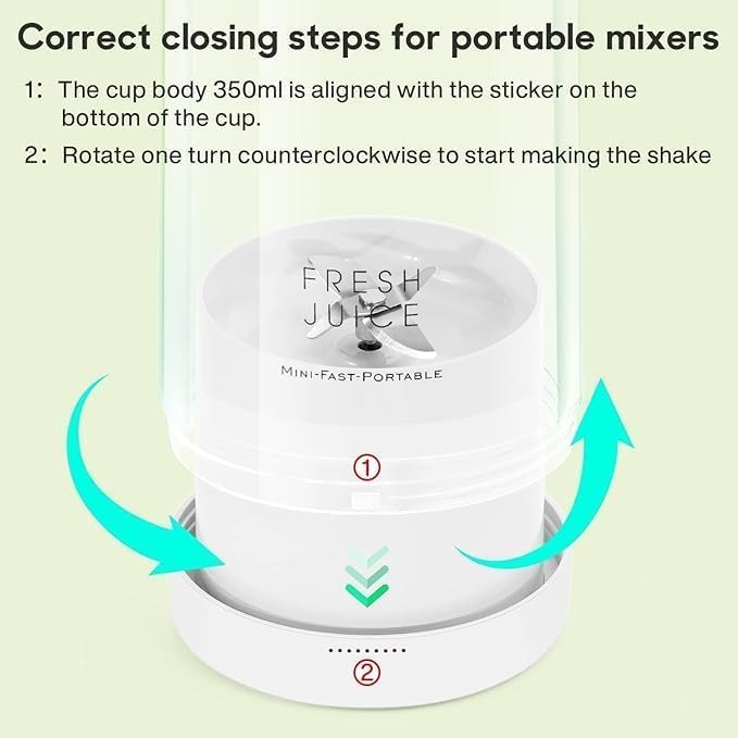 Upgraded Next-Gen Portable Blender – USB Rechargeable Juicer Bottle for Smoothies, Shakes & Fresh Juice (Buy 1 Get 1 Free)