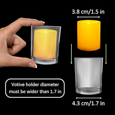 LIGHTING Flameless LED Votives Candles - Battery Operated (pack of 6)