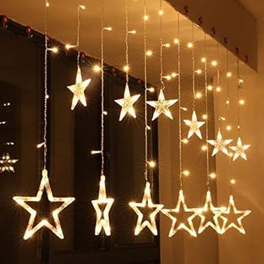 12 Stars 138 Led Curtains Decoration lights  for Diwali, Home decor