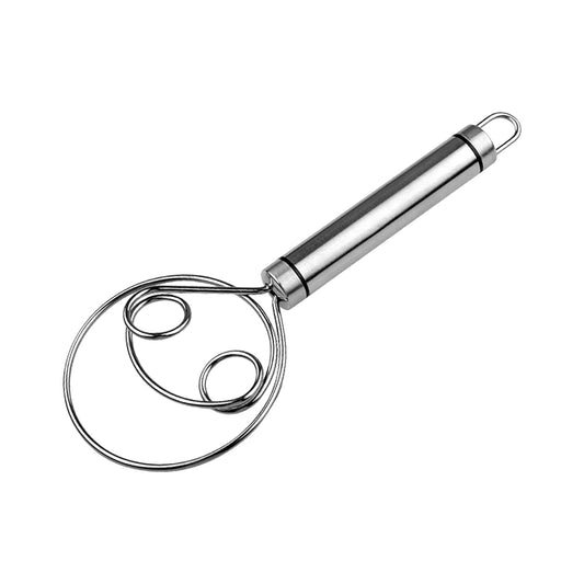 Stainless Steel Dough Whisk – Heavy-Duty Handheld Mixer for Bread, Biscuit, Cake & Cookie Dough – Ideal Kitchen Baking Tool (73g) (2pcs)