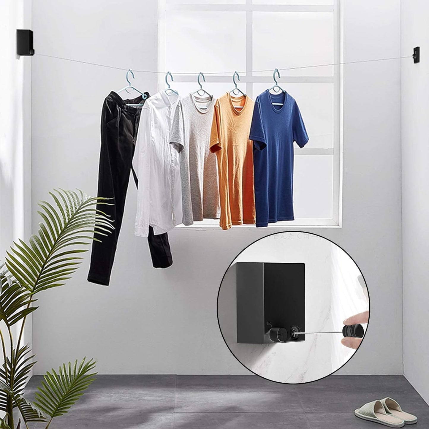 Premium Invisible Telescopic Drying Line – No Drill, Wall Fixable, Ideal for Small Spaces