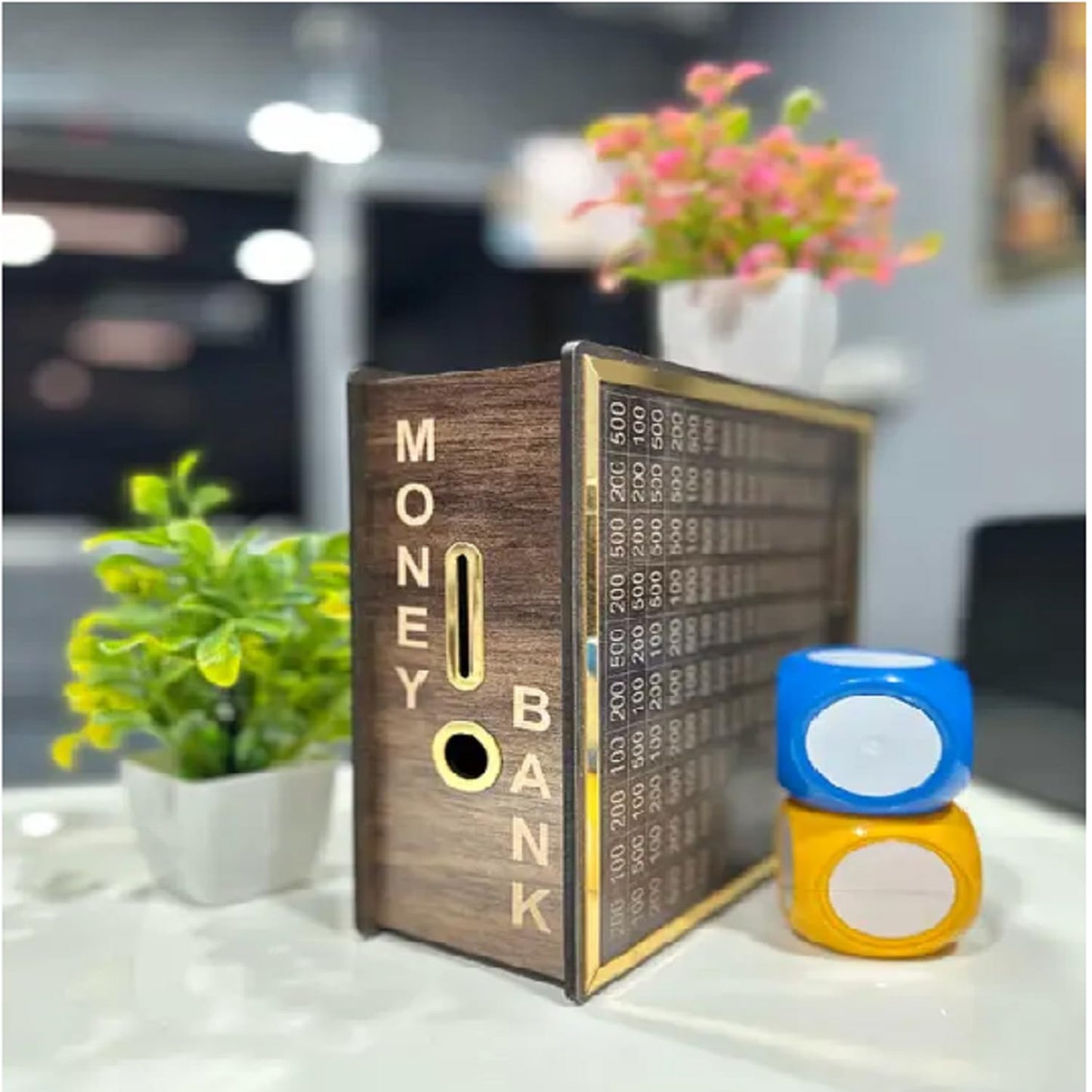 ₹1,00,000 Saving Boxes – Durable, Stylish & Functional | Ideal for Kids, Adults & Collectors | Cash Vault Wooden Coin Piggy Bank