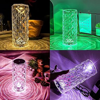 Flanxus Lamp for Bedroom - Transparent LED Night Lights USB Remote & Touch Control Night Lamp